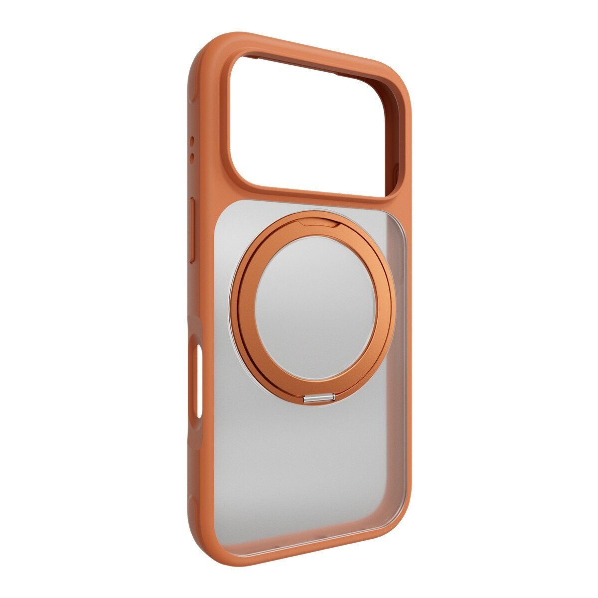 MAGEASY MagStand 360 M 磁吸旋轉支架防摔手機殼 iPhone 17 Pro(珊瑚) + 鏡頭保護貼Lenz(炫彩) + Vetro 9H 鋼化玻璃保護膜