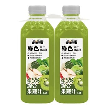 果汁宣言 綠色綜合果蔬汁 1.2公升 X 2入