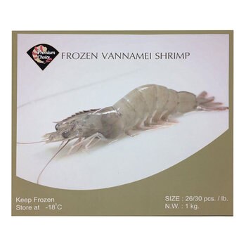 Premium Choice 冷凍帶頭帶殼生蝦 26-30隻/磅, 1 公斤 Premium Choice 冷凍帶頭帶殼生蝦 26-30隻/磅, 1 公斤