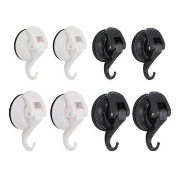 FECA 吸盤式黑白掛勾 X 8入組