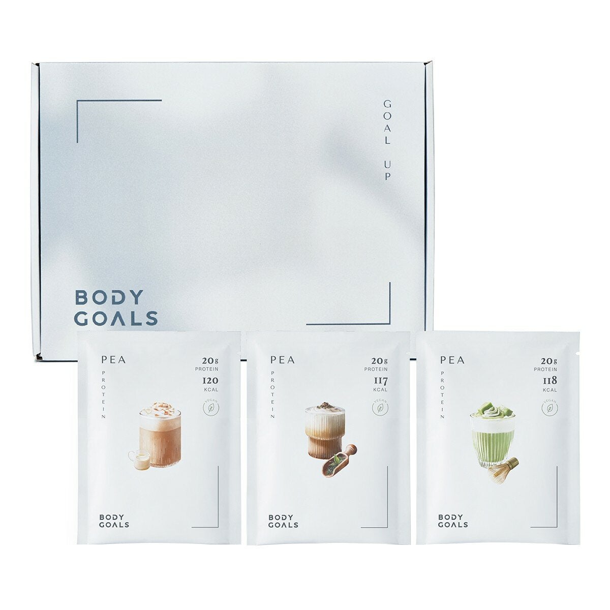 Body Goals 全素多效豌豆蛋白飲組合 31公克 X 30入 (馥郁奶茶/靜岡抹茶/觀音拿鐵) Body Goals 全素多效豌豆蛋白飲組合 31公克 X 30入 (馥郁奶茶/靜岡抹茶/觀音拿鐵)