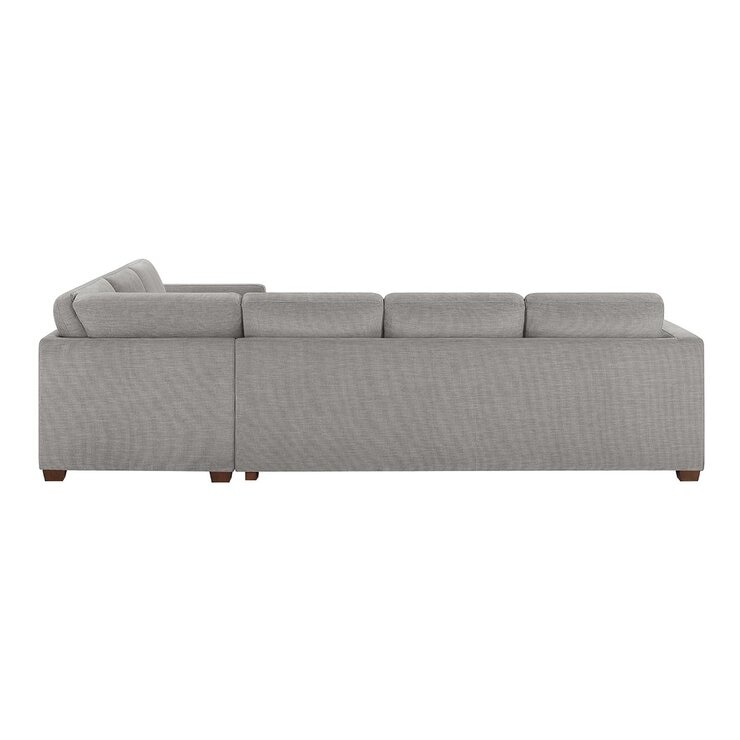 Thomasville L型布面沙發床 淺灰色