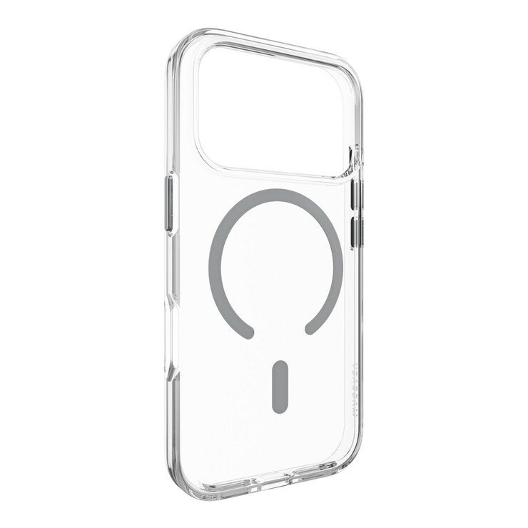 MAGEASY Bright M 不發黃軍規磁吸透明殼 iPhone 17 Pro(迷霧磁圈) + 鏡頭保護貼Lenz(珊瑚) + Vetro 9H 鋼化玻璃保護膜