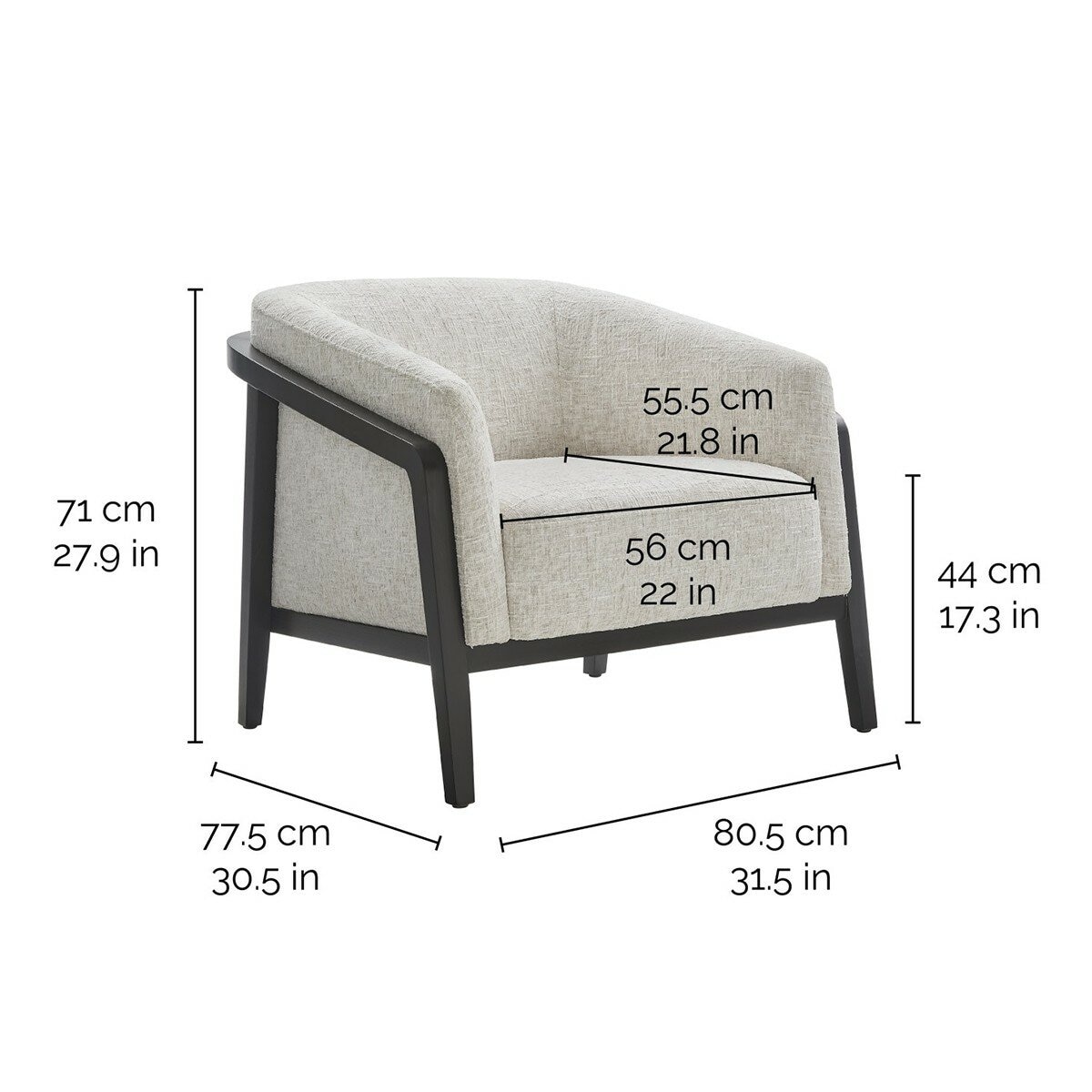 Aiden & Ivy 布面單人椅