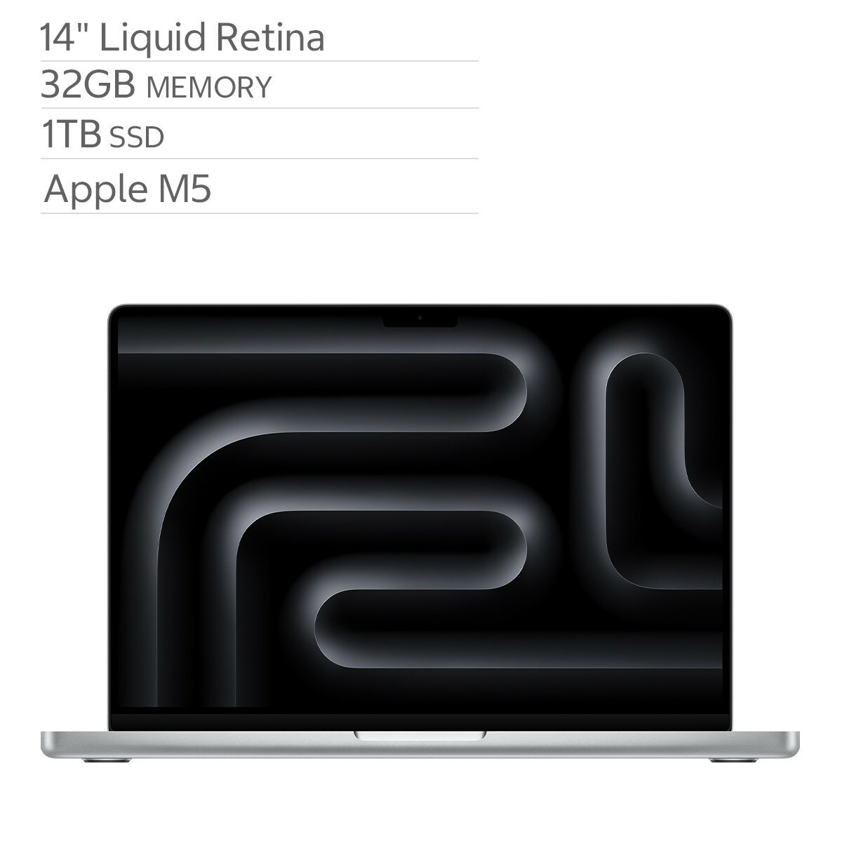 Apple 14吋 MacBook Pro M5晶片 10核心CPU 10核心GPU 32GB 1TB SSD 銀色