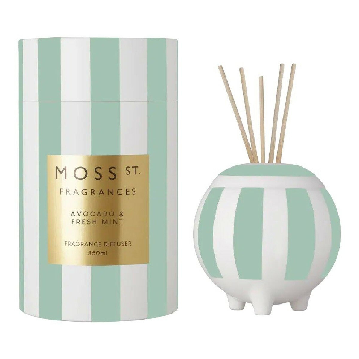 MOSS ST. FRAGRANCES 大陶瓷擴香 350毫升 酪梨與新鮮薄荷