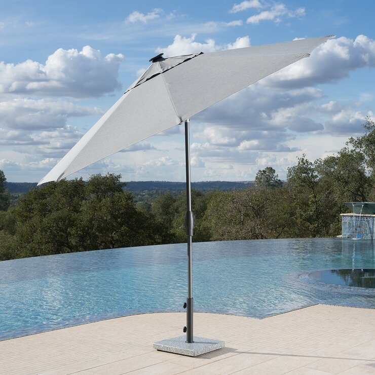 Sunvilla 10呎 LED 戶外遮陽傘 灰色