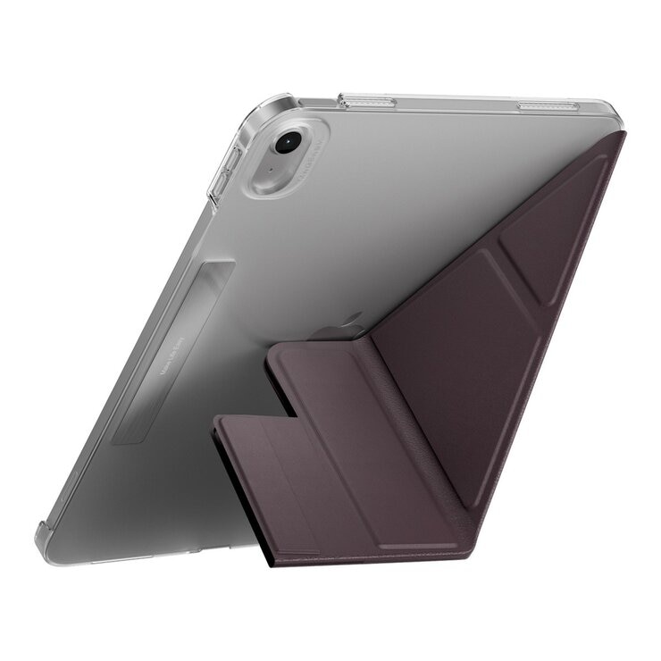 MAGEASY Facet 全方位支架透明背蓋保護套 適用於 2022 iPad 10.9吋 A14 & 2025 iPad 11吋 A16 酒紅紫
