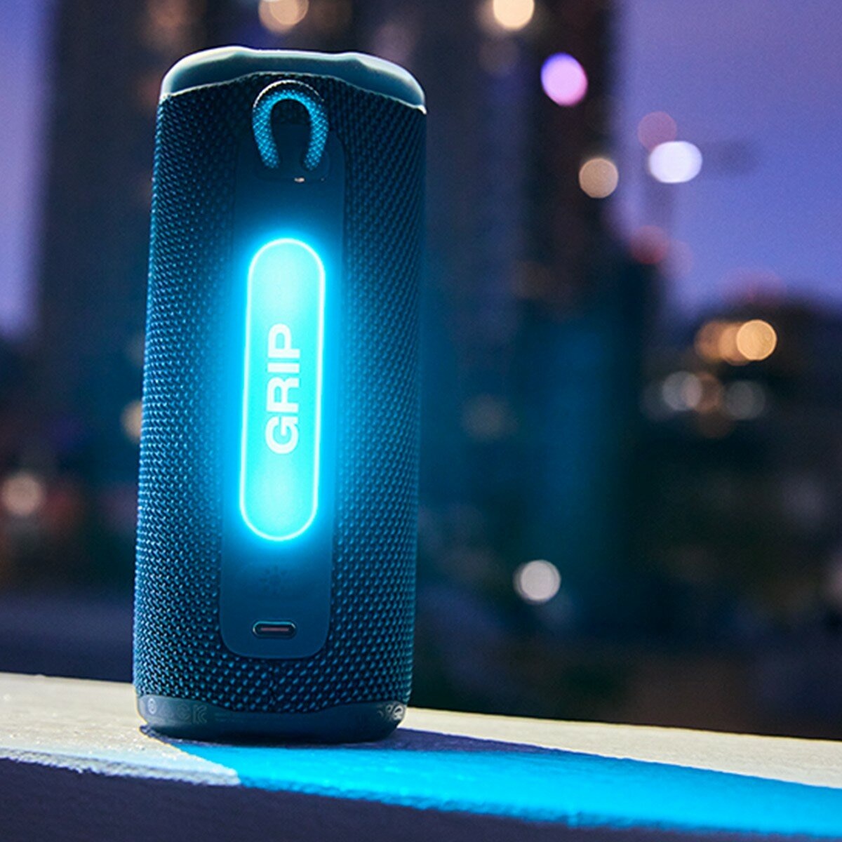 JBL Grip 可攜式防水燈光藍牙喇叭 藍色