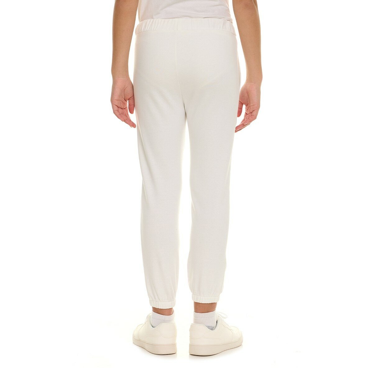 Keith Haring 兒童刷毛束口長褲 白