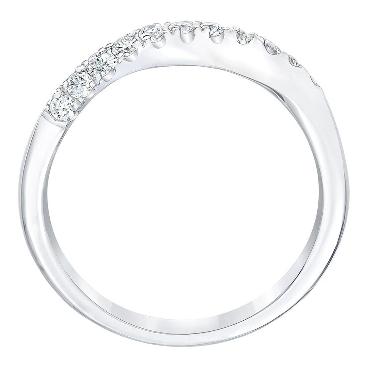 0.22克拉 14K白K金 圓形鑽石戒指 VS2/I