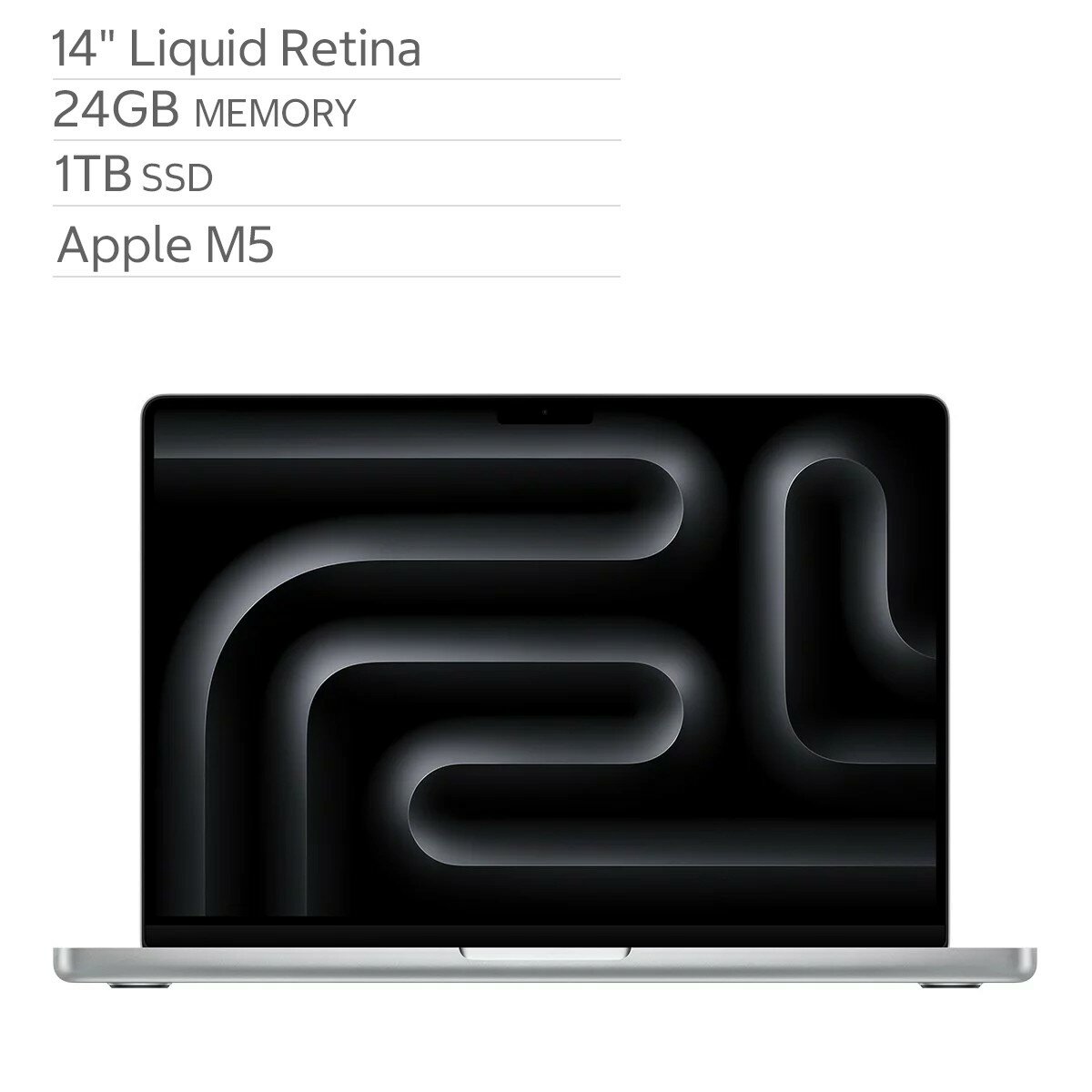 Apple 14 吋 MacBook Pro M5晶片 10核心CPU 10核心GPU 24GB 1TB SSD 銀色