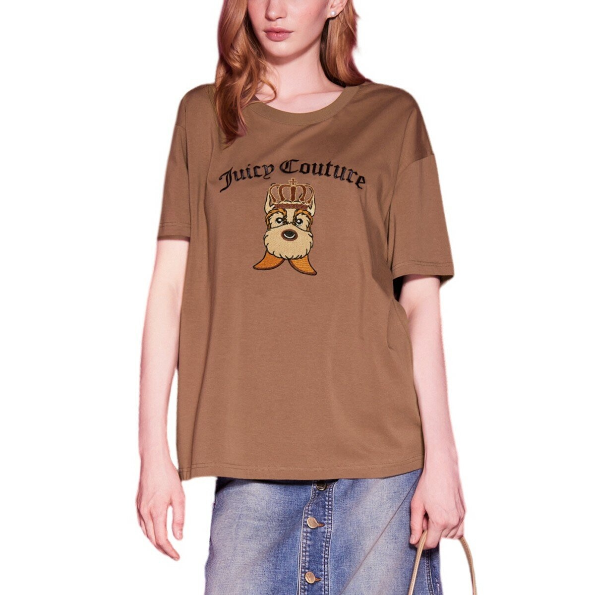 Juicy Couture 女刺繡短袖上衣 咖啡