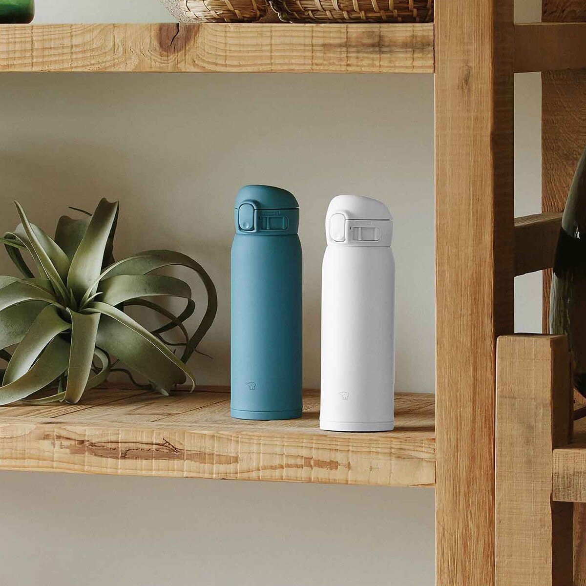 象印 不鏽鋼保冷保溫杯 480毫升 X 2件組 SM-WS48 湖水綠+霧光白 象印 不鏽鋼保冷保溫杯 480毫升 X 2件組 SM-WS48 湖水綠+霧光白