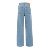 Calvin Klein Jeans 女高腰寬管牛仔長褲 淺藍