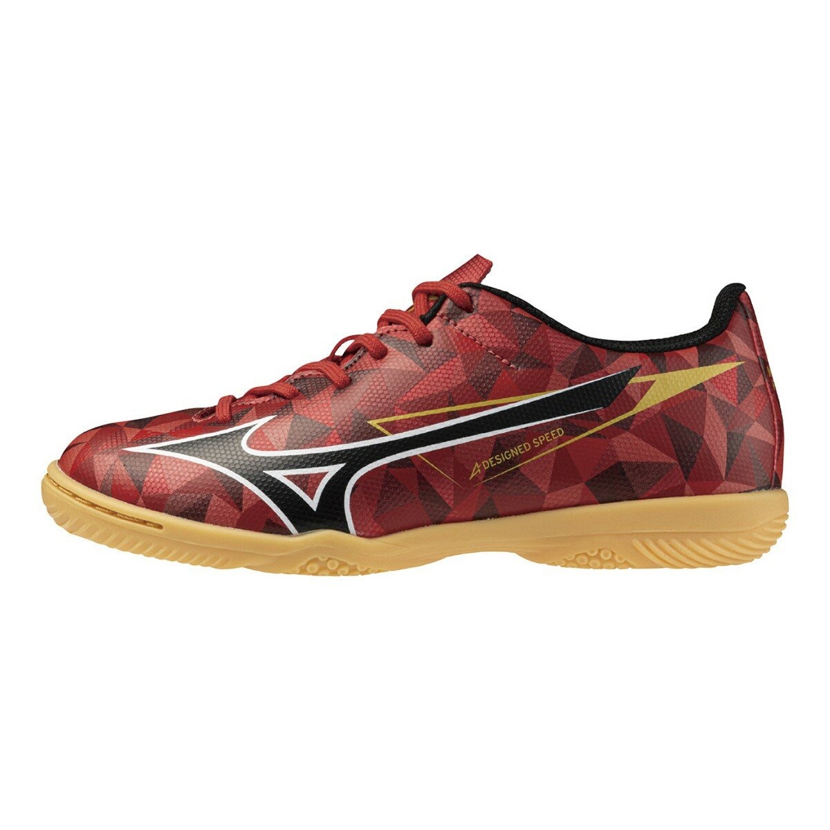 Mizuno 兒童足球鞋 α ll SELECT Jr IN P1GG256560 紅+黃底 Mizuno 兒童足球鞋 α ll SELECT Jr IN P1GG256560 紅+黃底