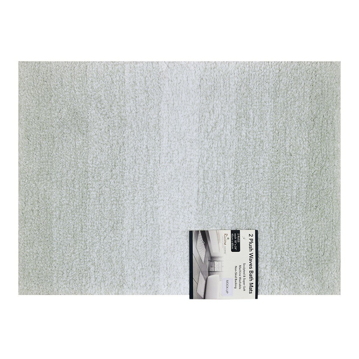 Riviera Home 浴室地墊 2入組 43公分 X 60公分 綠