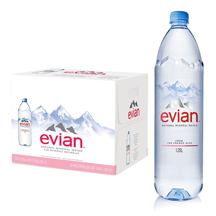 Evian 天然礦泉水 1250毫升 X 12瓶 Costco 好市多線上購物