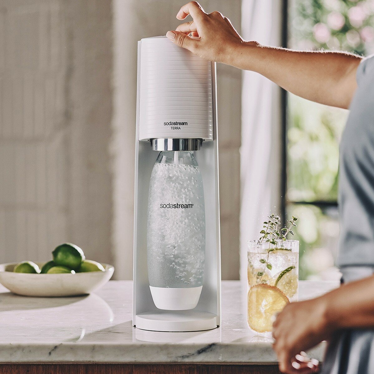 SodaStream Terra 自動扣瓶氣泡水機 白