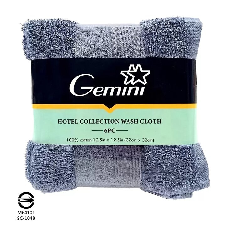 Gemini 飯店方巾 6入組 32公分 X 32公分 藍