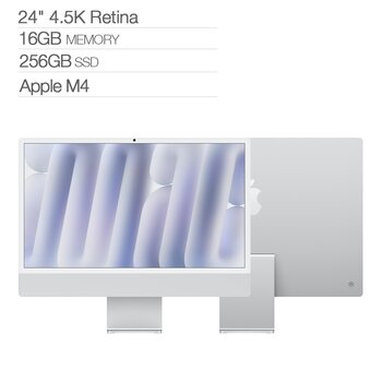 Apple iMac 24吋 搭配 M4 晶片 8核心 CPU 8核心 GPU 256GB SSD 銀色 Apple iMac 24吋 搭配 M4 晶片 8核心 CPU 8核心 GPU 256GB SSD 銀色