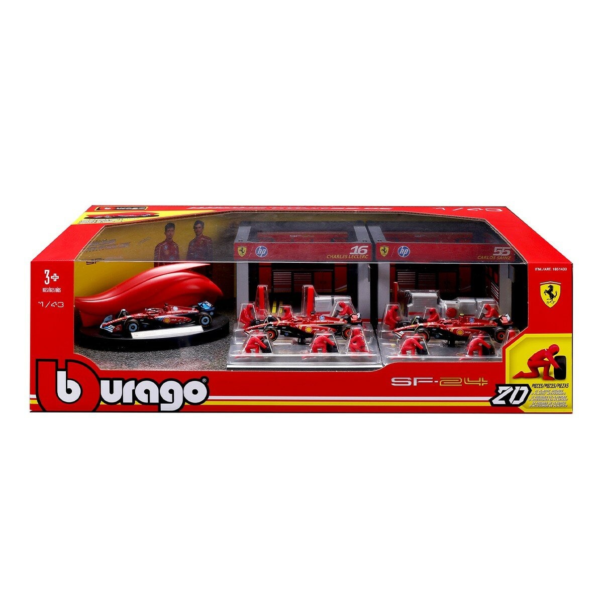Bburago 1:43 賽車維修中心 Ferrari / 3歲以上
