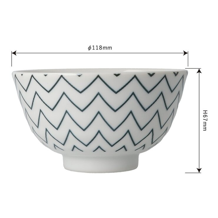 Minoyaki 日本製美濃燒飯碗 8件組 幾何