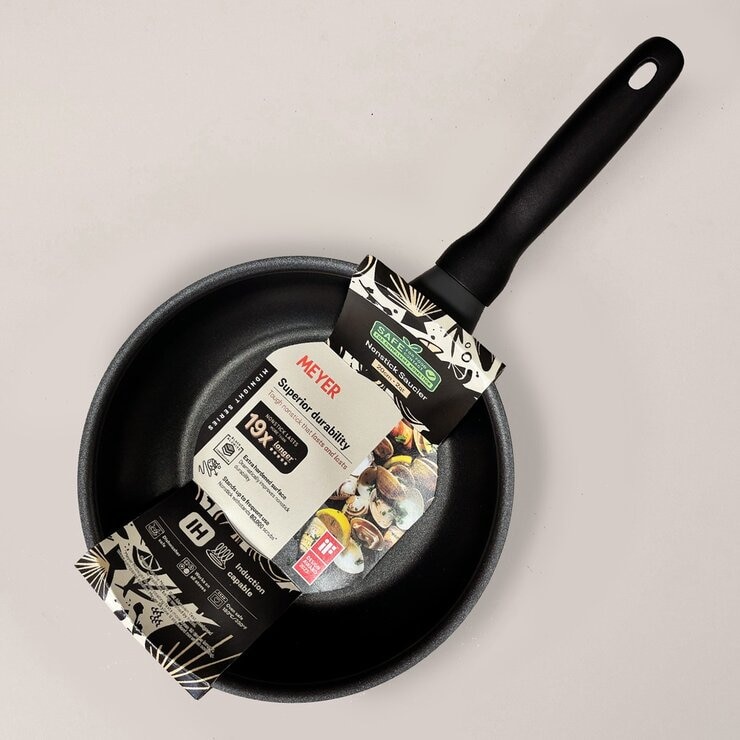 Meyer 鎧甲黑 IH 導磁陽極氧化不沾單柄深煎鍋 20公分