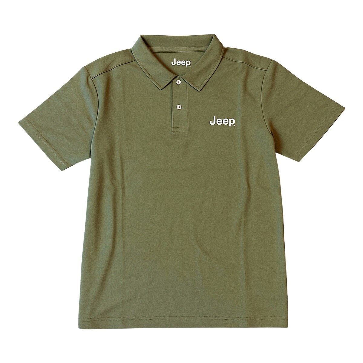 Jeep 男短袖Polo衫 綠