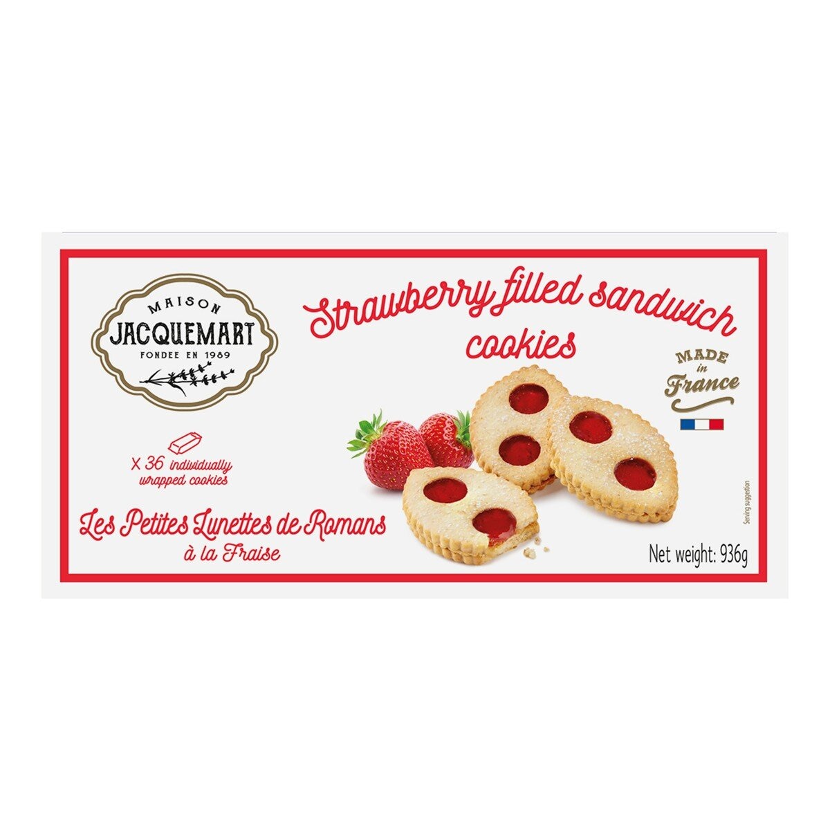 Maison Jacquemart 草莓餡夾心餅乾 936公克 Maison Jacquemart 草莓餡夾心餅乾 936公克