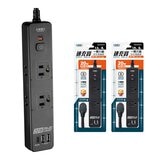 太星電工 快充易拉拔延長線 PD20W 6插座 2入組 黑色