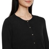 GAP 女圓領長袖開襟衫 黑 GAP 女圓領長袖開襟衫 黑