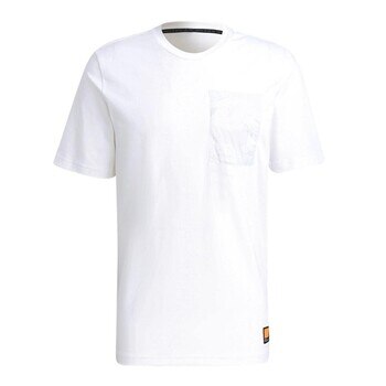 Adidas 男短袖口袋上衣 白色 XL