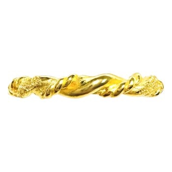 24K黃金戒指 麻繩 53厘