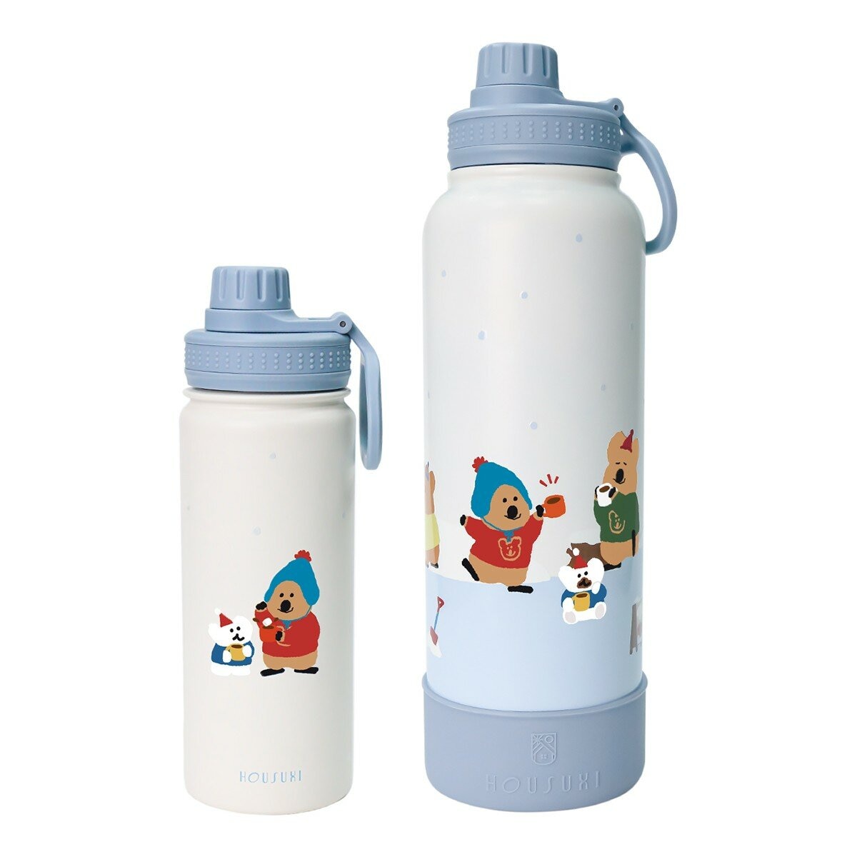 DINOTAENG 呆萌町 不鏽鋼保冷保溫瓶 600毫升 + 1200毫升 冬季