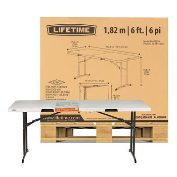 Lifetime 工業級6呎折疊桌 12入 80633