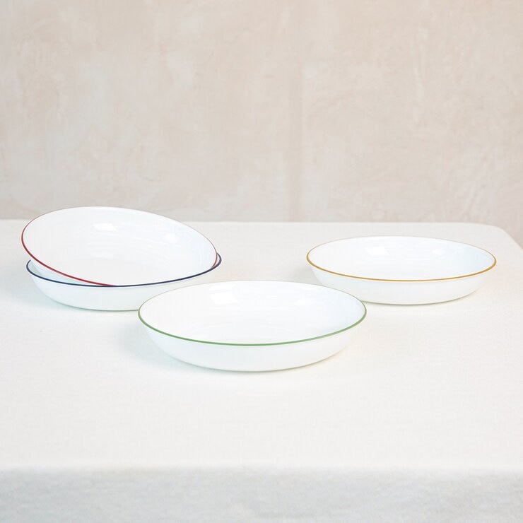 Corelle 美國製玻璃圓形餐盤 4件組