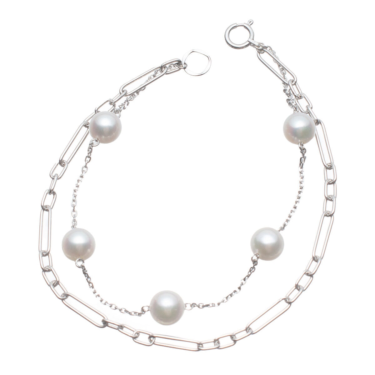 Tokyo Pearl 18K白K金 6.5公釐 - 7.0公釐 Akoya珍珠手鍊