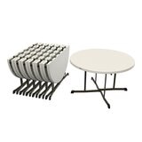 Lifetime 48吋 摺疊圓桌 7入