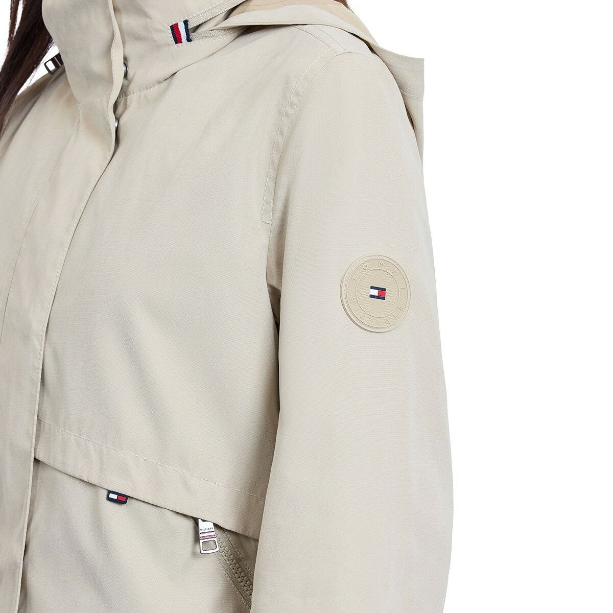 Tommy Hilfiger 女連帽外套 米
