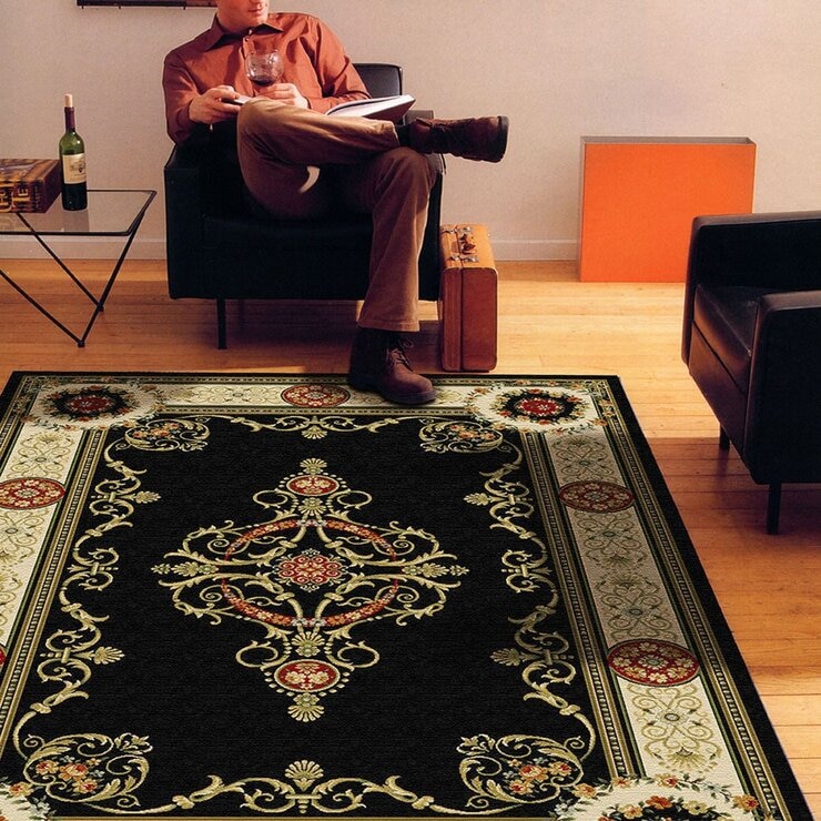 埃及進口歐式古堡莊園地毯 歐廷黑 200公分 X 285公分