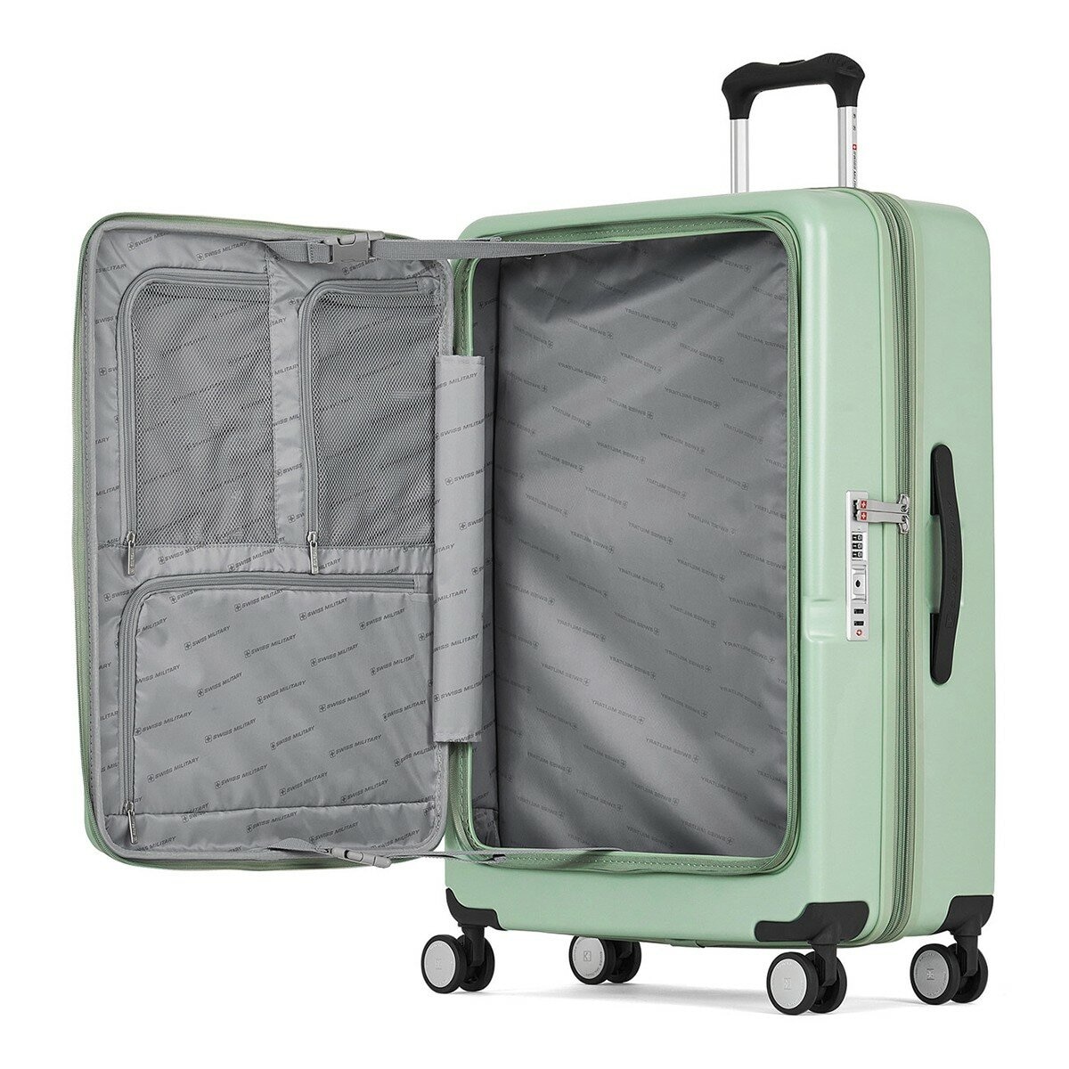 SWISS MILITARY 30吋 前開式行李箱 薄荷綠