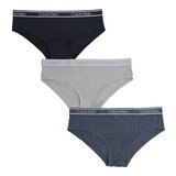 Calvin Klein 女內褲三入組 M 深藍/淺灰/淺藍