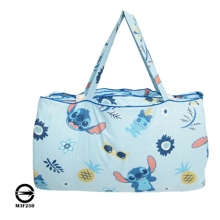 收納型卡通兒童睡袋 3件組 史迪奇 花開仲夏