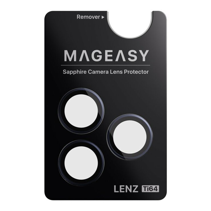 MAGEASY Bright M 不發黃軍規磁吸透明殼 iPhone 17 Pro Max(珊瑚磁圈) + 鏡頭保護貼Lenz鈦合金(午夜鈦) + Vetro 9H 鋼化玻璃保護膜