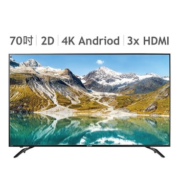 SHARP 70吋 4K Android 9.0 智慧連網語音顯示器(含視訊盒) 4T-C70BK1T SHARP 70吋 4K Android 9.0 智慧連網語音顯示器(含視訊盒) 4T-C70BK1T