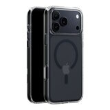 MAGEASY Bright M 不發黃軍規磁吸透明殼 iPhone 17 Pro Max(午夜磁圈) + 鏡頭保護貼Lenz + Vetro 9H 鋼化玻璃保護膜