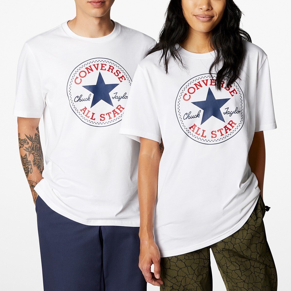 Converse 男短袖上衣 白
