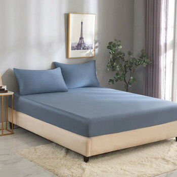 Don Home 萊賽爾素色雙人特大床包枕套三件組 182公分 X 212公分
