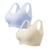 Nautica 女舒適無鋼圈內衣兩入組 米 & 淺藍 M